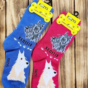 Unisex Canine Foozys Socks - Scottie